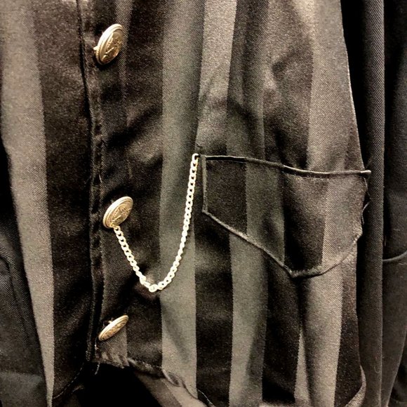 Western Black Long Coat with Vest Size 40"-42" Chest Theater Quality - Picture 3 of 6